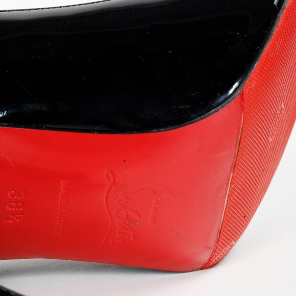 Christian Louboutin Black Patent Calf Leather Pumps. - Picture 5 of 10